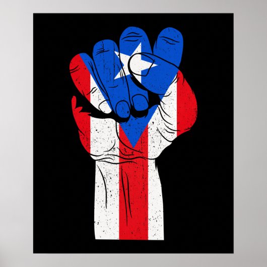 Puerto Rican Hand Puerto Rican Fist Poster (Voorkant)