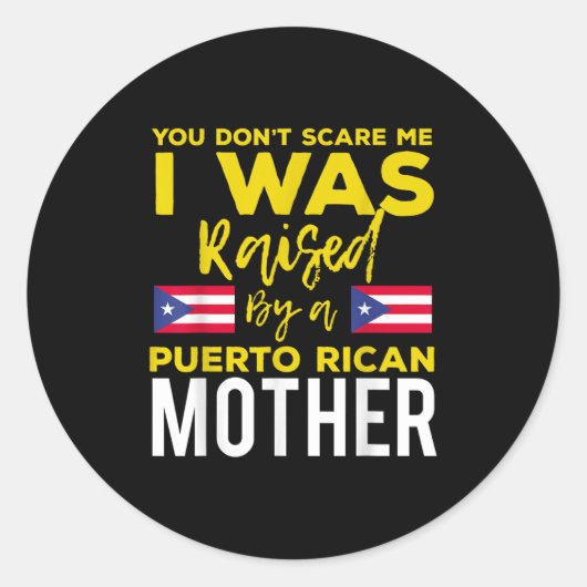 Puerto Rican Joke Quote Puerto Rico Pride  Ronde Sticker (Voorkant)