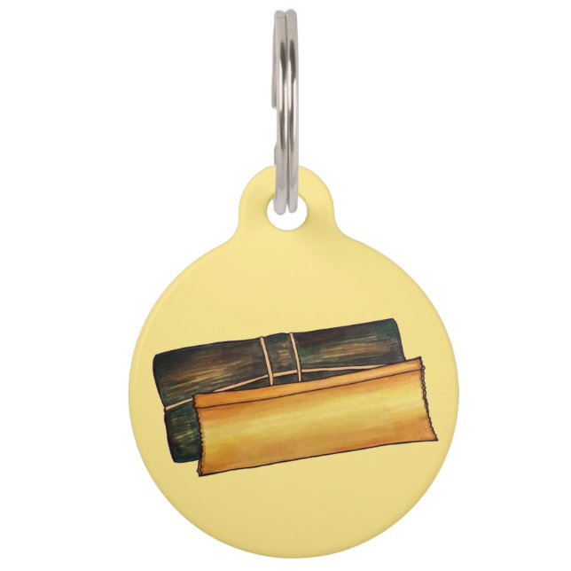 Puerto Rican Pasteles Savory Banana Leaf Cakes Huisdierpenning (Voorkant)