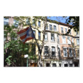 Puerto Rican Pride New York City Brownstone NYC Foto Afdruk (Voorkant)
