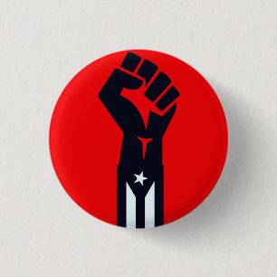 Puerto Rican Resistance Fist Ronde Button 3,2 Cm