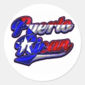 Puerto Rican Ronde Sticker (Voorkant)