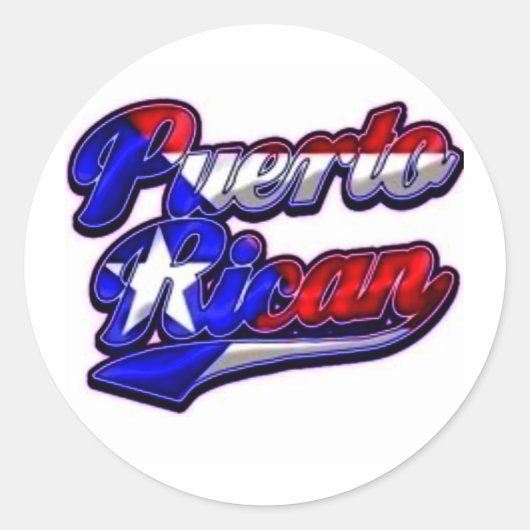 Puerto Rican Ronde Sticker (Voorkant)