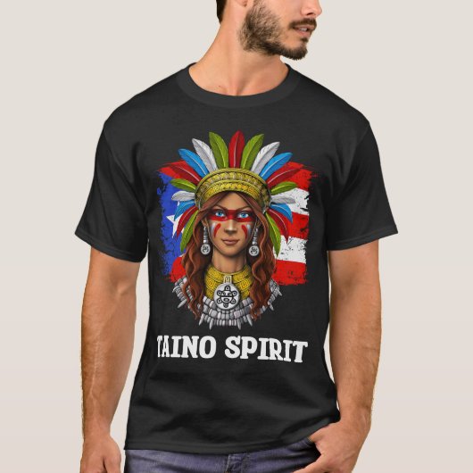 Puerto Rican Taino Warrior T-shirt (Voorkant)