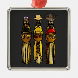 Puerto Rican Three Wise Mannen Metalen Ornament