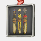 Puerto Rican Three Wise Mannen Metalen Ornament (Links)