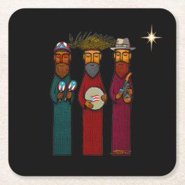 Puerto Rican Three Wise Men – Parranda Kartonnen Onderzetters