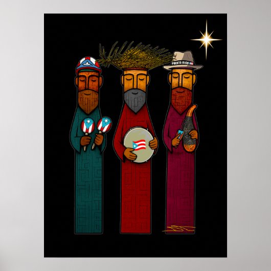 Puerto Rican Three Wise Men – Parranda Poster (Voorkant)