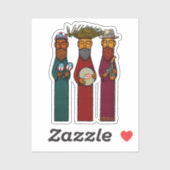 Puerto Rican Three Wise Men – Parranda Sticker (Vel)