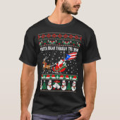 Puerto Rican Through Snow Ugly KerstSweater T-shirt (Voorkant)