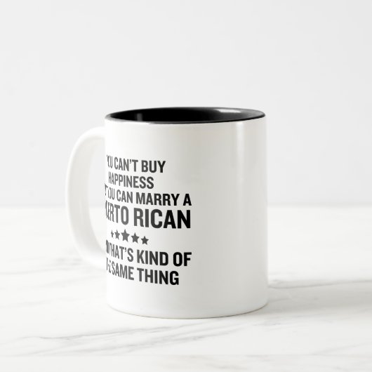 Puerto Rican Tweekleurige Koffiemok (Voorkant links)