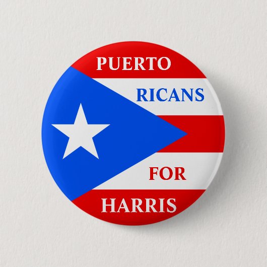 Puerto Ricanen voor Harris Ronde Button 5,7 Cm (Voorkant)