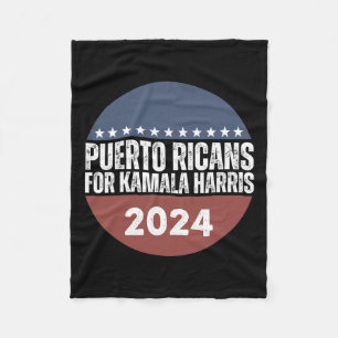 Puerto Ricanen voor Kamala Harris 2024 Fleece Deken