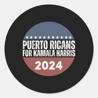 Puerto Ricanen voor Kamala Harris 2024 Ronde Sticker