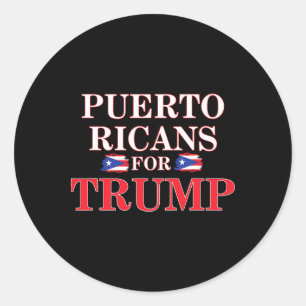 Puerto Ricanen Voor Trump Patriottische Amerikaans Ronde Sticker