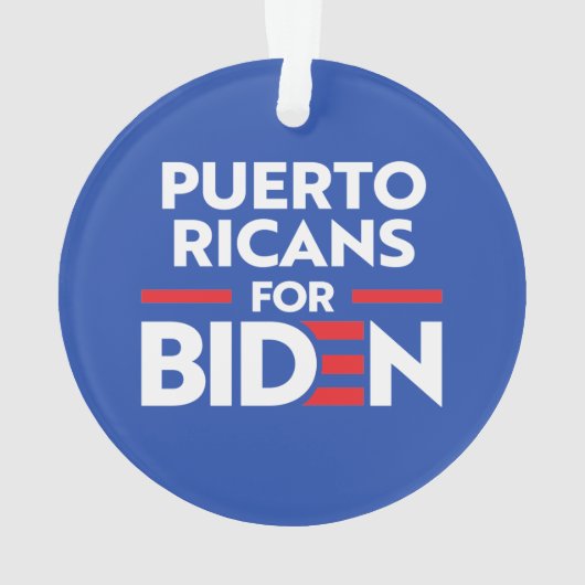 PUERTO RICANS FOR JOE BIDEN ORNAMENT (achterkant)