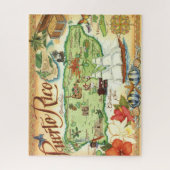 Puerto Rico 16x20 kaart puzzel Legpuzzel (Verticaal)