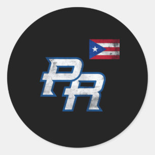 Puerto Rico 2023 Baseball Flag Pride PR Boricua Pu Ronde Sticker