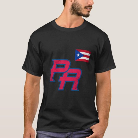 Puerto Rico 2023 Baseball Flag Pride Red Boricua P T-shirt (Voorkant)