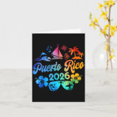 Puerto Rico 2026 Vacation Beach Tie Dye Trip Summe Kaart (Gele Bloem)