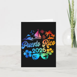 Puerto Rico 2026 Vakantie Strand Tie Dye Reis Zome Kaart