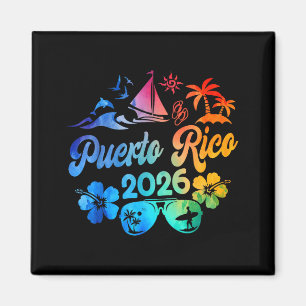 Puerto Rico 2026 Vakantie Strand Tie Dye Reis Zome Magneet