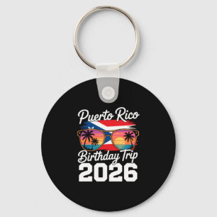 Puerto Rico 2026 verjaardagsreisoptreden Sleutelhanger