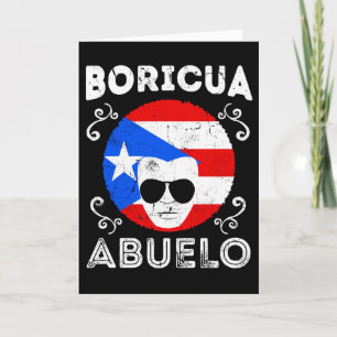 Puerto Rico Abuelo Grandpa Flag Fathers Day Kaart