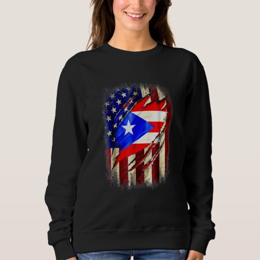 Puerto Rico american flag Trui (Voorkant)