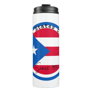 Puerto Rico Amerikaans staatsburger sinds 1917 Thermosbeker