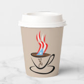 Puerto Rico Aroma Coffee Papieren Bekers (Achterkant)