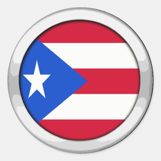 Puerto Rico Badge Ronde Sticker (Voorkant)