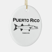 Puerto Rico Barracuda Keramisch Ornament (Rechts)