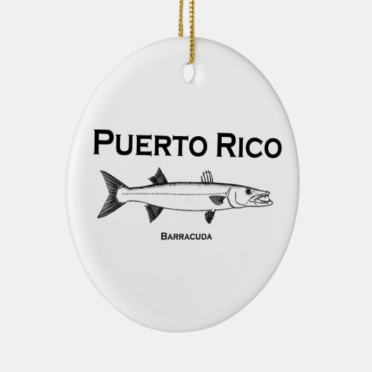 Puerto Rico Barracuda Keramisch Ornament (Rechts)