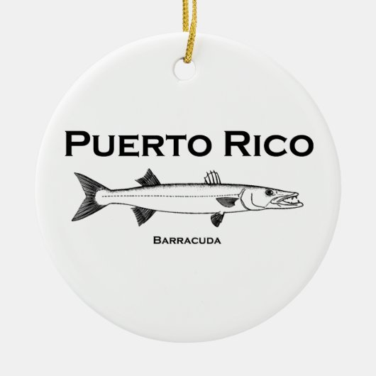 Puerto Rico Barracuda Keramisch Ornament (Voorkant)
