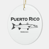 Puerto Rico Barracuda Keramisch Ornament (Links)