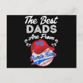 Puerto Rico Baseball Beste Vaderdag Briefkaart (Voorkant)