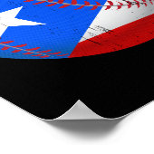 Puerto Rico Baseball Flag T-Shirt Poster (Hoek)