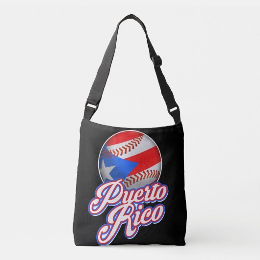 Puerto Rico Baseball Flag TShirt Crossbody Tas (Voorkant)