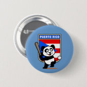 Puerto Rico Baseball Panda Ronde Button 5,7 Cm (Voorkant /achterkant)