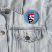 Puerto Rico Baseball Panda Ronde Button 5,7 Cm (In situ)