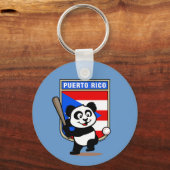 Puerto Rico Baseball Panda Sleutelhanger (Voorkant)