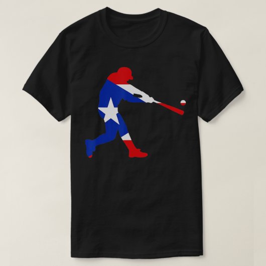 Puerto Rico Baseball PR Batter Classic Flag Boricu T-shirt (Design voorkant)