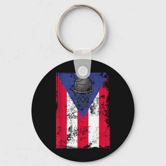 Puerto Rico Basketbal Sleutelhanger (Voorkant)