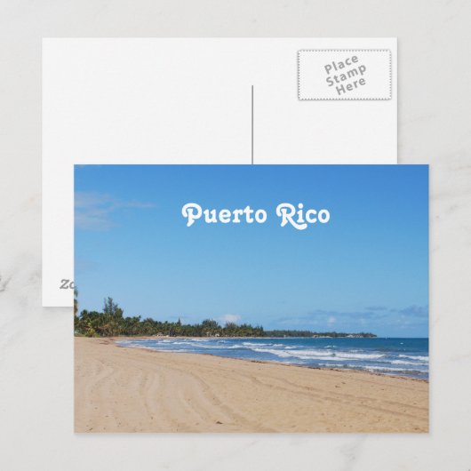 Puerto Rico Beach Briefkaart (Voorkant / Achterkant)