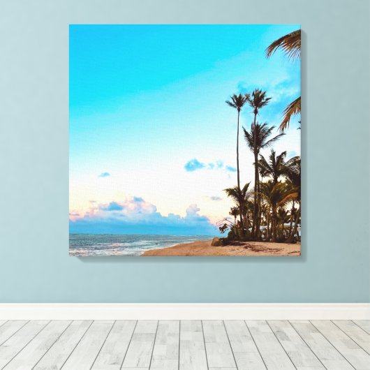 Puerto Rico Beach Canvas Afdruk (Insitu (Houten vloer))