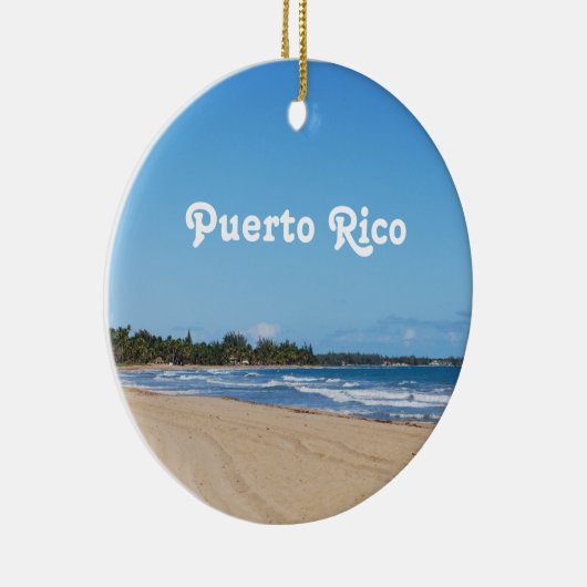 Puerto Rico Beach Keramisch Ornament (Rechts)