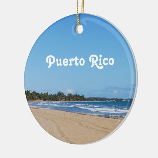 Puerto Rico Beach Keramisch Ornament (Links)