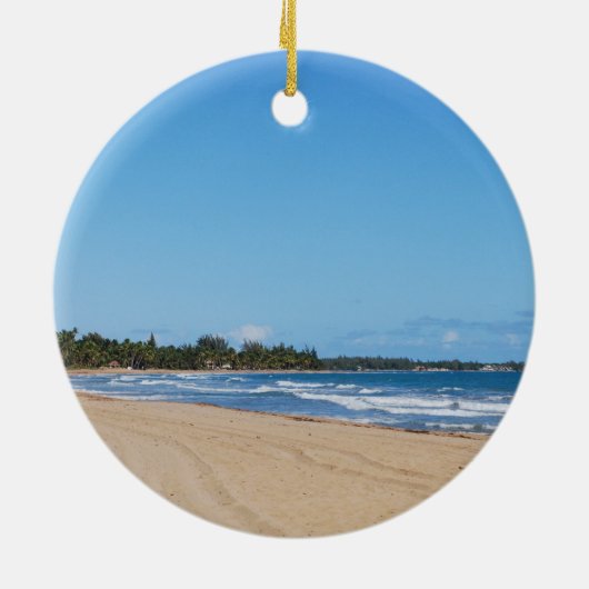 Puerto Rico Beach Keramisch Ornament (Achterkant)