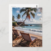 Puerto Rico Beach Ontspan Briefkaart (Voorkant / Achterkant)